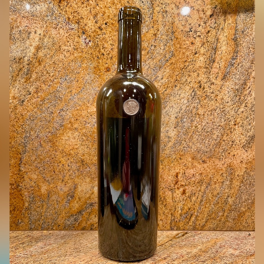 Mercury Head Cabernet Wine Bottle with 1944 Silver Coin